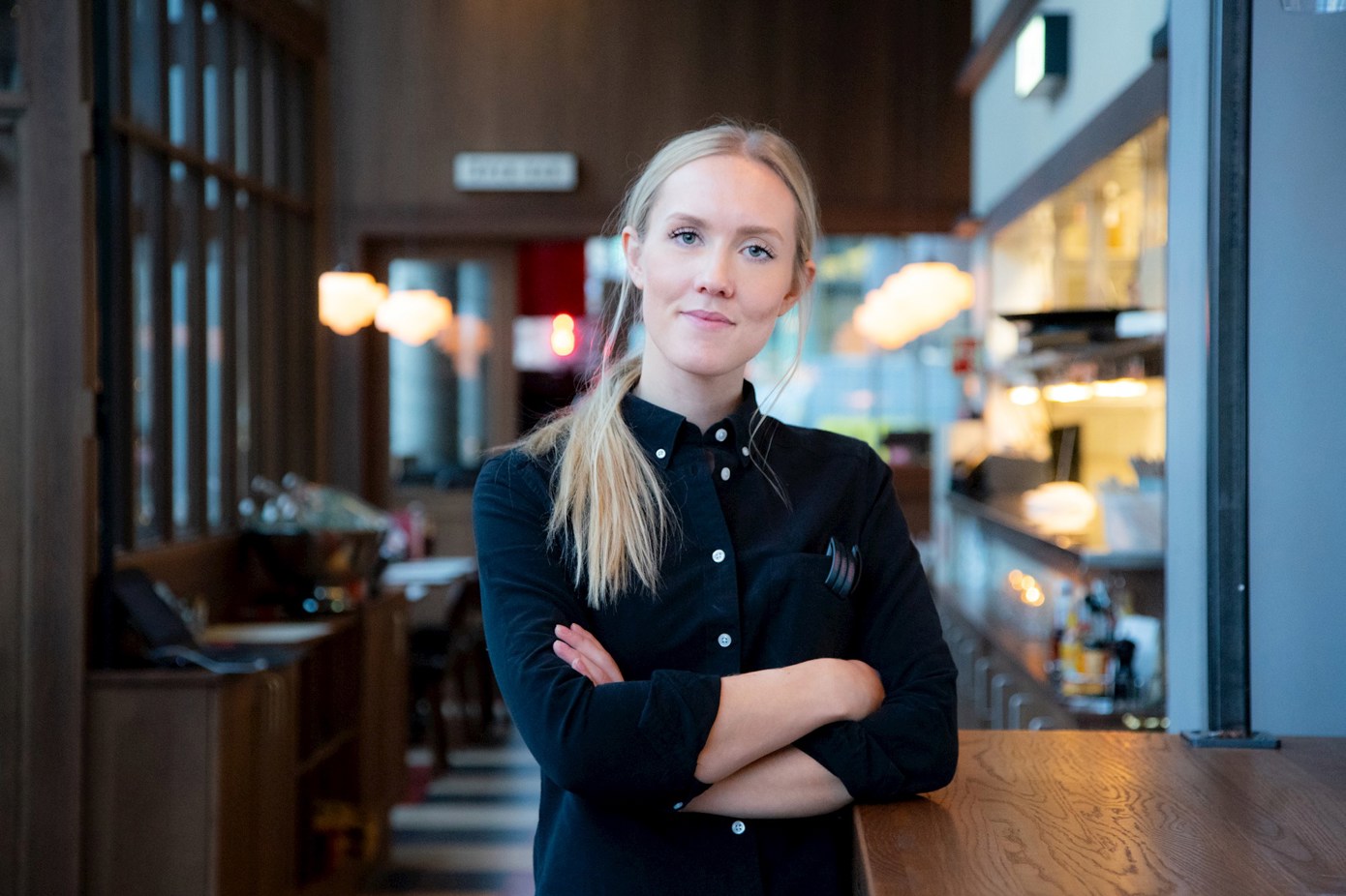 Oda Buskenes Andersen, daglig leder ved Døgnvill Burger Bjørvika i Oslo. (Foto: Thomas Brun / NTB Kommunikasjon)